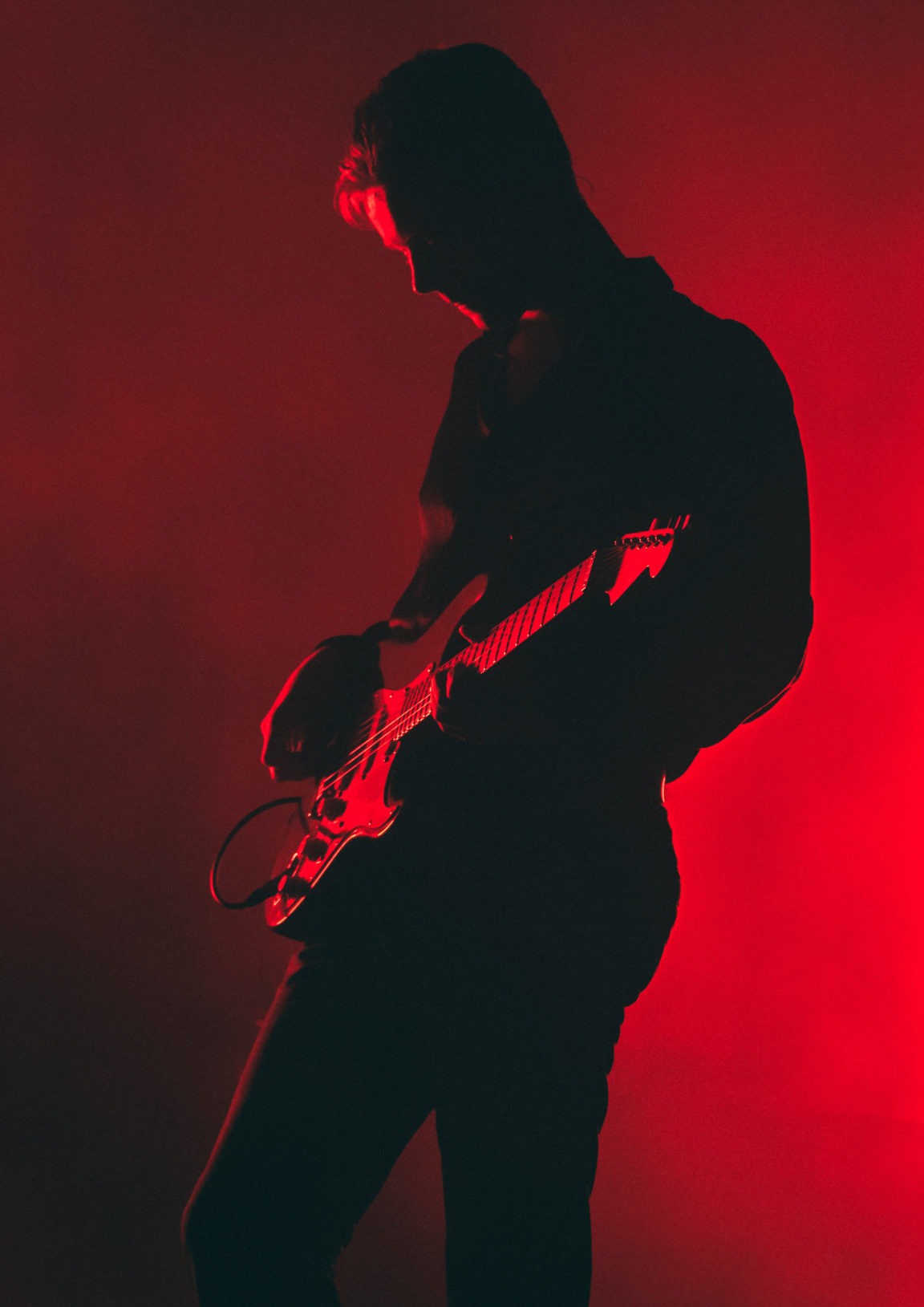 pale waves guitarist red silhouette